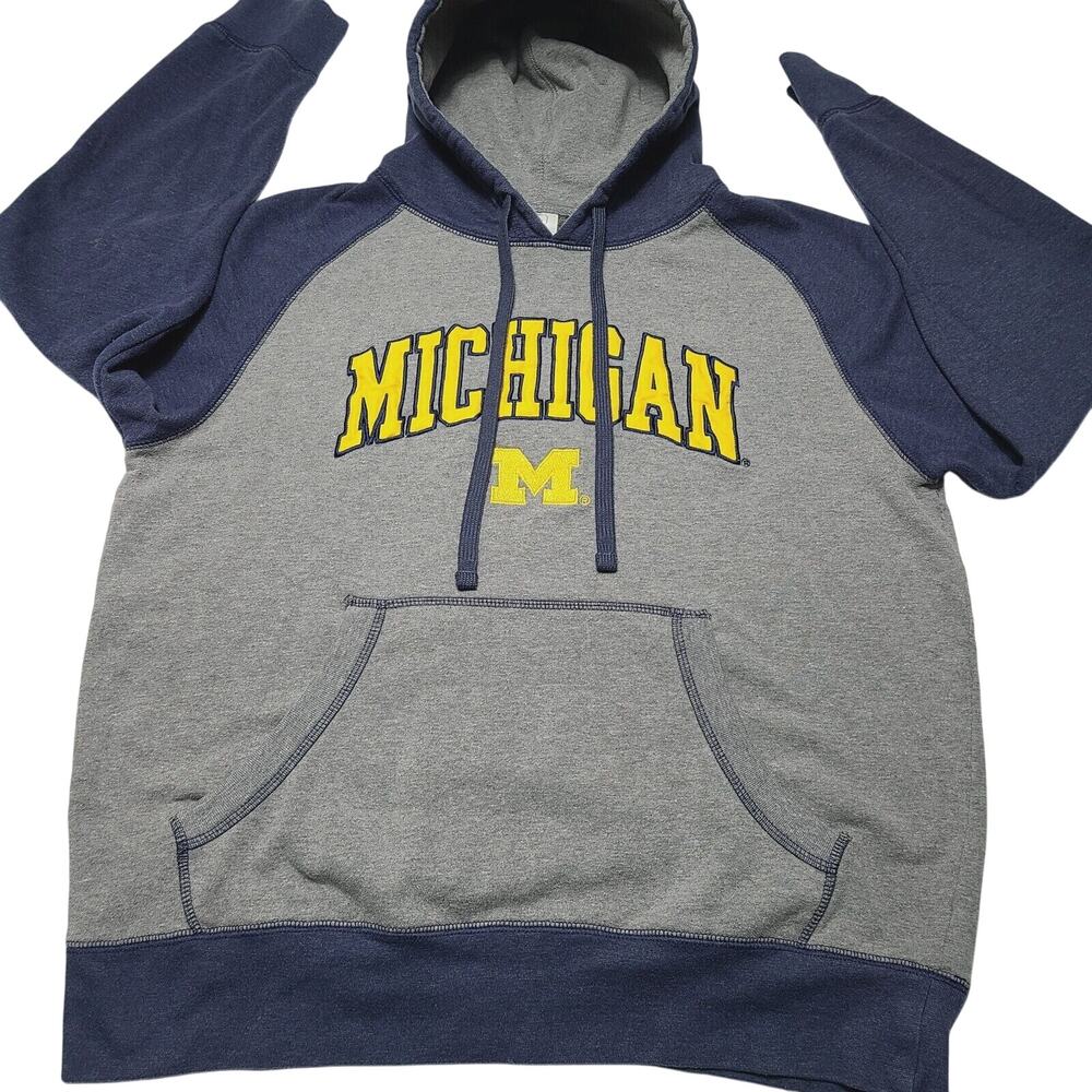 Vintage Michigan Wolverines Sweatshirt Adult Large Gray Hoodie Pro Edge